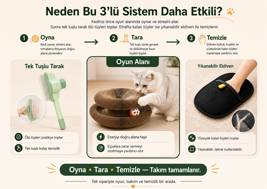 Mavera PatiForm™ – Şekillendirilebilir Kedi Oyun ve Tırmalama Alanı