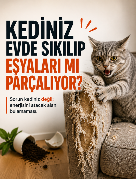 “Kediniz evde sıkılıp eşyaları mı parçalıyor?”