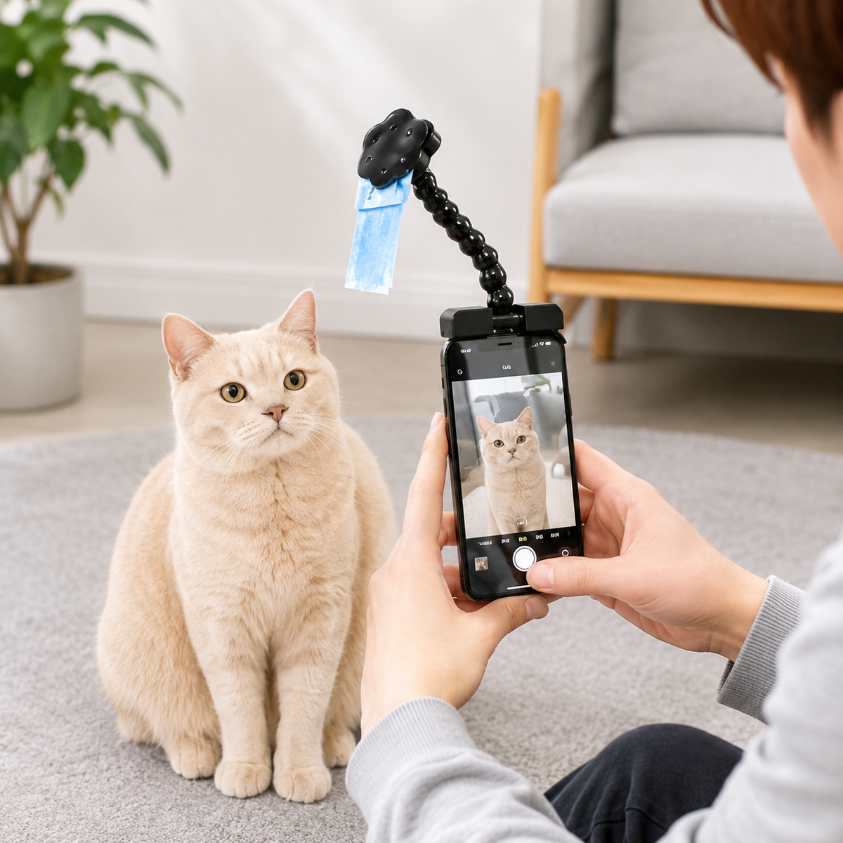 Kediler İçin Selfie Çubuğu Fotoğraf Aparatı