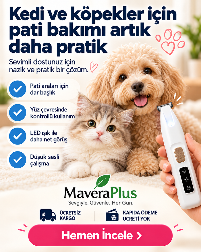 Kedi ve köpekler için MaveraPlus LED ışıklı şarjlı pati tıraş makinesi ve ürün özellikleri