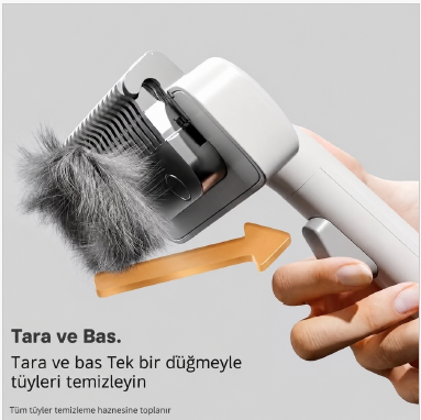 Kıtık açıcı tek tuşlu pet tarağı