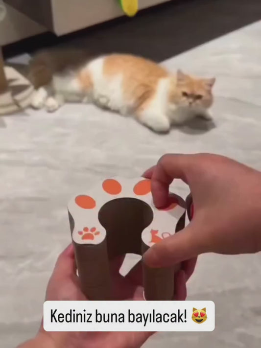 Akıllı Kedi Tırmalama ve Oyun Alanı – Tek Tuşlu Tarak Hediyeli