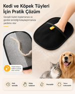 Kedi ve Köpekler İçin Yıkanabilir Tüy Toplama Eldiveni